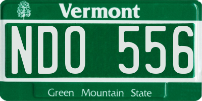 VT license plate NDO556