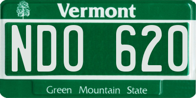 VT license plate NDO620