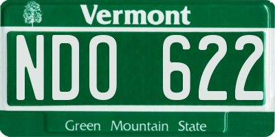 VT license plate NDO622