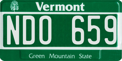 VT license plate NDO659