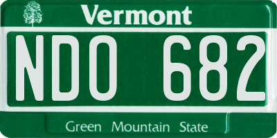 VT license plate NDO682