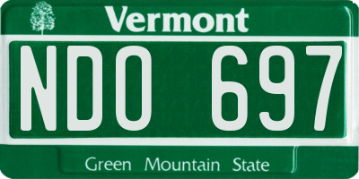 VT license plate NDO697