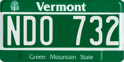 VT license plate NDO732
