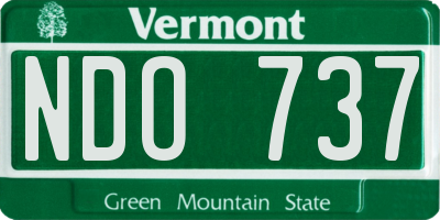 VT license plate NDO737