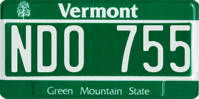 VT license plate NDO755