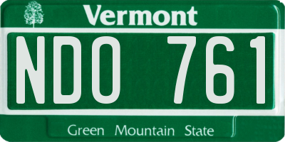 VT license plate NDO761