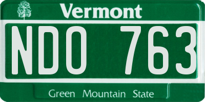 VT license plate NDO763
