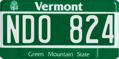 VT license plate NDO824