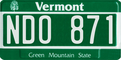 VT license plate NDO871