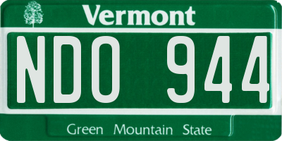 VT license plate NDO944