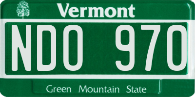 VT license plate NDO970