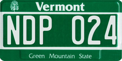 VT license plate NDP024