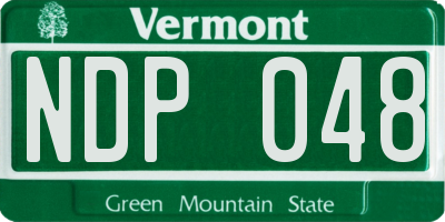 VT license plate NDP048