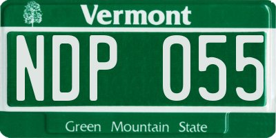VT license plate NDP055
