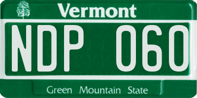 VT license plate NDP060