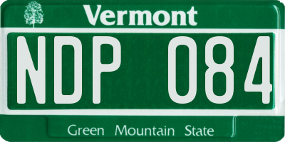 VT license plate NDP084