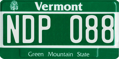 VT license plate NDP088