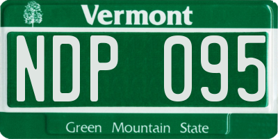 VT license plate NDP095