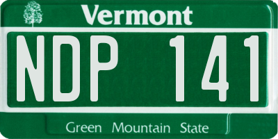VT license plate NDP141