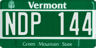 VT license plate NDP144
