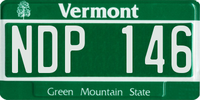 VT license plate NDP146