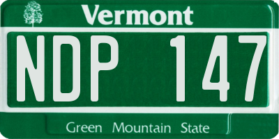 VT license plate NDP147