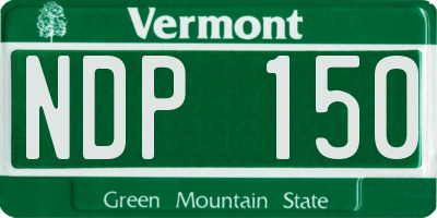 VT license plate NDP150