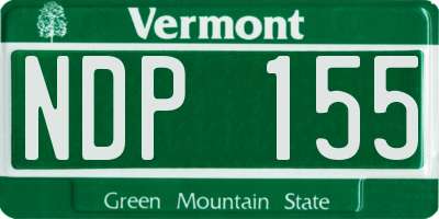 VT license plate NDP155