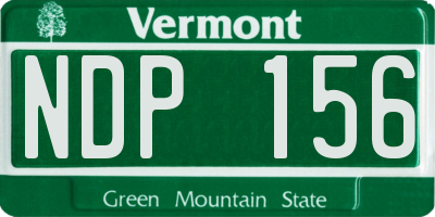 VT license plate NDP156