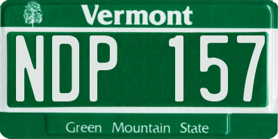 VT license plate NDP157