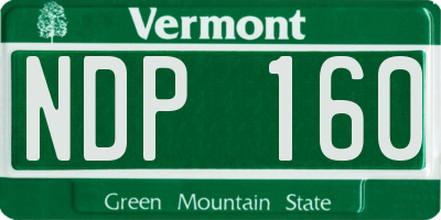 VT license plate NDP160