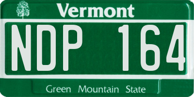 VT license plate NDP164