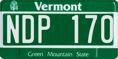 VT license plate NDP170