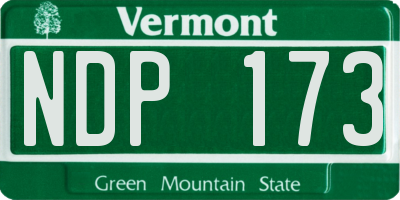 VT license plate NDP173