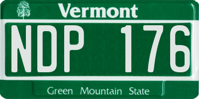 VT license plate NDP176