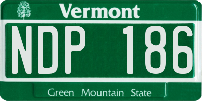 VT license plate NDP186