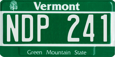 VT license plate NDP241