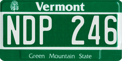 VT license plate NDP246