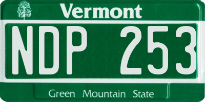 VT license plate NDP253