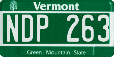 VT license plate NDP263