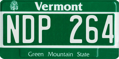 VT license plate NDP264