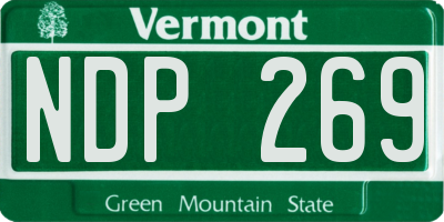 VT license plate NDP269