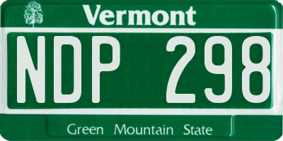 VT license plate NDP298