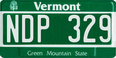 VT license plate NDP329