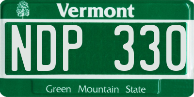 VT license plate NDP330