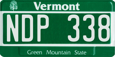 VT license plate NDP338