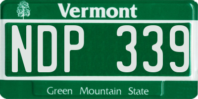 VT license plate NDP339