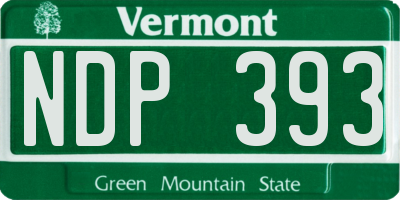VT license plate NDP393