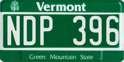 VT license plate NDP396