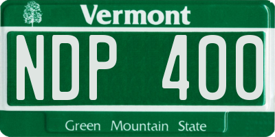 VT license plate NDP400